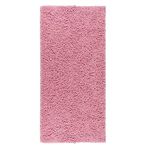 Mynes Home Shaggy Teppich Hochflor Rosa 30 mm/Langflor Teppiche Einfarbiges Uni Design/Teppichläufer / 70x140 cm von Mynes