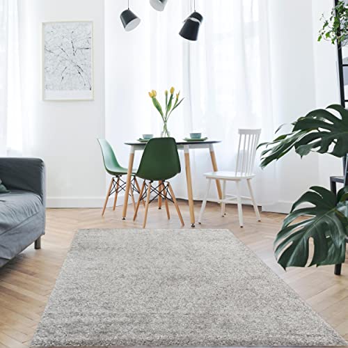 Mynes Home Shaggy Teppich Läufer Hochflor Grau/Weich Modern Pastell Einfarbiges Design/Softtouch / 80x150 cm von Mynes