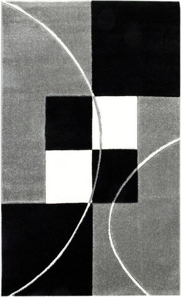Designteppich Teppich Florida Prada, schwarz, 120 x 170 cm, Mynes von Mynes