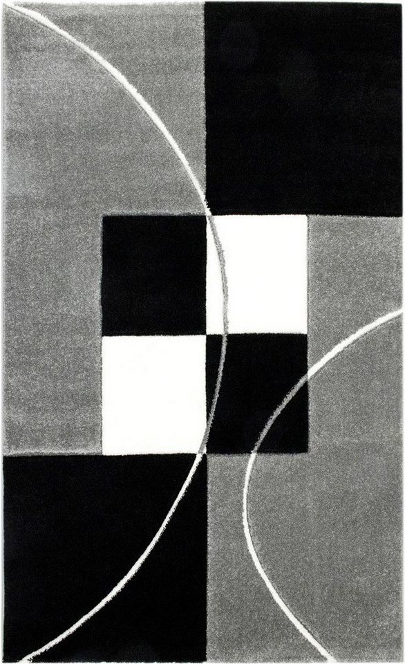 Designteppich Teppich Florida Prada, schwarz, 160 x 230 cm, Mynes von Mynes