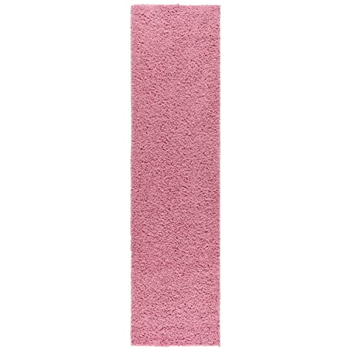 Mynes Home Shaggy Teppich Hochflor Rosa 30 mm/Langflor Teppiche Einfarbiges Uni Design/Läufer Diele / 70x250 cm von Mynes