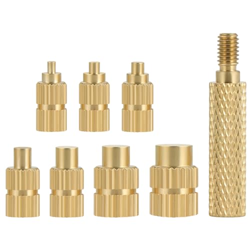 Mynoozi 7 Stück Lötspitzen/Einschmelzhilfen Set - Lötkolbenspitzen für Gewindeeinsätze M2 M2.5 M3 M4 M5 M6 M8 - Kompatibel mit T18 ST 900M FX888D FX600 WLC100 von Mynoozi