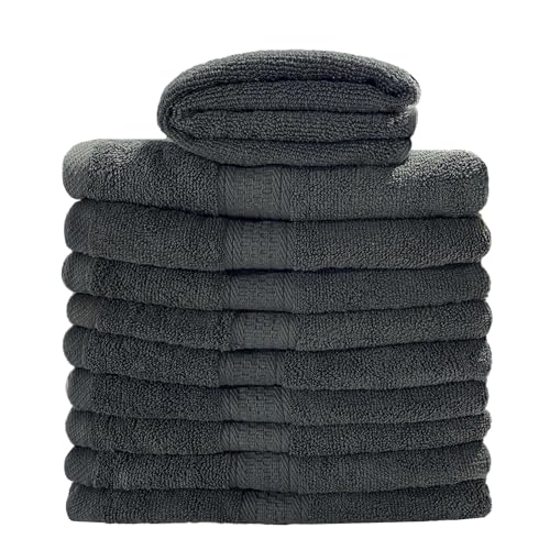 Myooka Badetuch-Set 2 Stück 600 G/m² 100% Frottee-Baumwolle Hochwertige Handtücher Sehr Saugfähig Für Badezimmer Dusche Täglichen Gebrauch – Maschinenwaschbar (70 X 140 cm, Grau) von Myooka