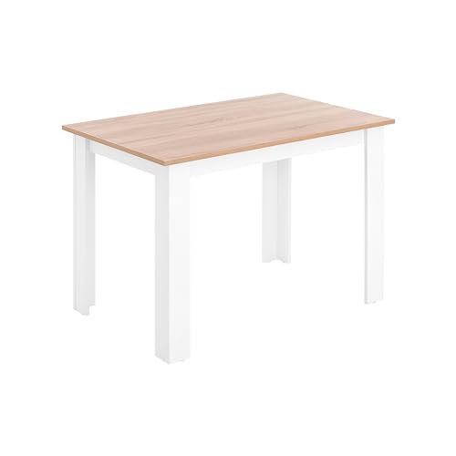 MyosHome - Esstisch, Küchen- oder Wohnzimmer-Tisch, Sonoma Eiche Weiß, 110 x 70 x 74 cm. Namur von MyosHome