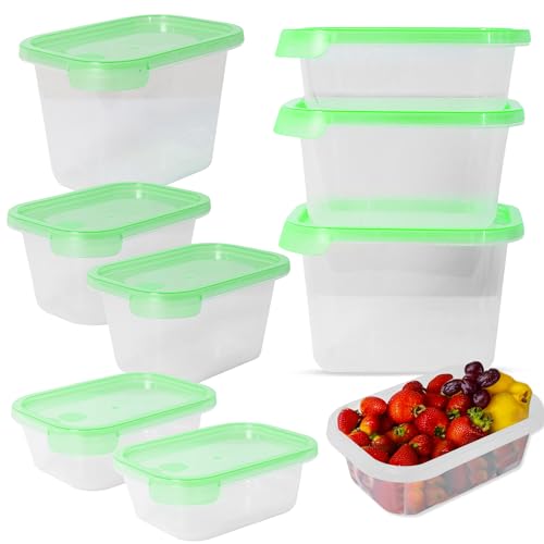 Mypicompany Tupperdosen Set, 5 Stück (1 x 500 ml+ 2 x 750 ml+ 2 x 1000 ml) Frischhaltedosen Mit Deckel, Grün. Dosen Mit Deckel BPA-frei von Mypicompany