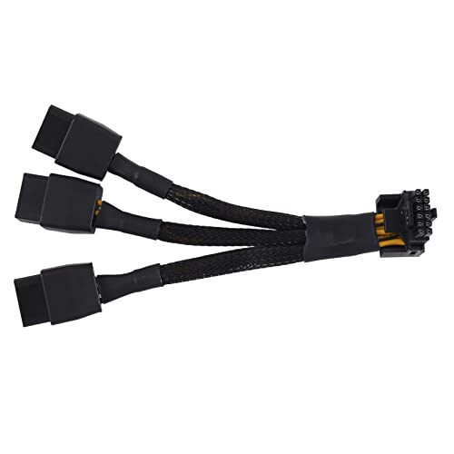 Myqqhbs 3X8Pin PCI-E auf 16Pin (12+4) PCI-E 5.0 12VHPWR Stecker 90-Grad Winkelkabel Zubehör GPU RTX4090 RTX4080 Serie P8X3 auf 16PIN-A von Myqqhbs