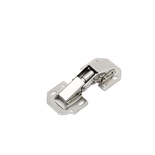 Schrankscharnier, Stützscharnier, 4 Stück 90-Grad-Schrankscharniere ohne Bohrung, sanft schließende hydraulische Pufferscharniere for Schranktüren,(4 Inch) von MyrXFb