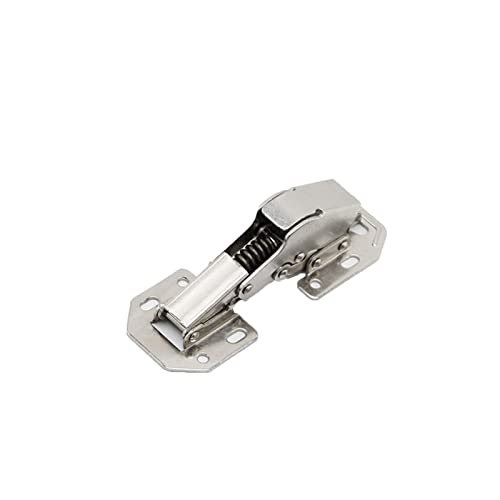 Schrankscharnier, Stützscharnier, 4 Stück 90-Grad-Schrankscharniere ohne Bohrung, sanft schließende hydraulische Pufferscharniere for Schranktüren,(4 inch soft close) von MyrXFb