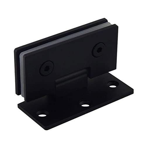 Schrankscharnier, Stützscharnier, Edelstahl-Glastürscharniere for Badezimmer, rahmenlose Tür, schwarz, faltbar, geeignet for Glasplatten mit einer Dicke von 6–10 mm von MyrXFb