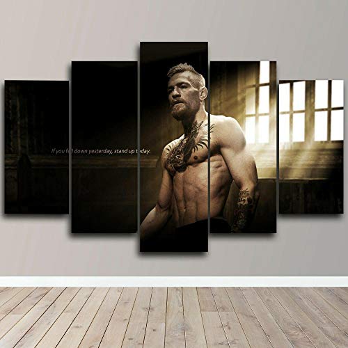 Kunstdrucke Gemälde 5 Teilig Leinwand Drucke,Wand Für Zuhause Malerei Wohnzimmer Wohnung Deko Modulare Bilder UFC Connant Mc Gregor MMA Hd Gedruckt Poster,Mit Rahmen Kunstdrucke Gemälde 5 Teilig Leinwand Drucke,Wand Für Zuhause Malerei Wohnzimmer Wohnung Deko Modulare Bilder UFC Connant Mc Gregor MMA Hd Gedruckt Poster,Mit Rahmen von Myrdsio