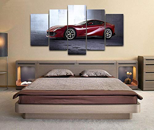 Leinwanddrucke 5 Stück Kunstdruck Wandbild 150×80Cm 812 Superfast Sports Car Mehrteilig Aufhängen Bilder Für Wohnzimmer Wohnkultur,Hd Gedruckt Rahmen Segeltuch Malerei Leinwanddrucke 5 Stück Kunstdruck Wandbild 150×80Cm 812 Superfast Sports Car Mehrteilig Aufhängen Bilder Für Wohnzimmer Wohnkultur,Hd Gedruckt Rahmen Segeltuch Malerei von Myrdsio