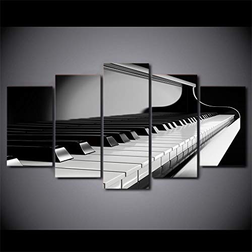 Leinwanddrucke 5 Stück Kunstdruck Wandbild 150×80Cm Klaviertasten Musik Mehrteilig Aufhängen Bilder Für Wohnzimmer Wohnkultur,Hd Gedruckt Rahmen Segeltuch Malerei Leinwanddrucke 5 Stück Kunstdruck Wandbild 150×80Cm Klaviertasten Musik Mehrteilig Aufhängen Bilder Für Wohnzimmer Wohnkultur,Hd Gedruckt Rahmen Segeltuch Malerei von Myrdsio