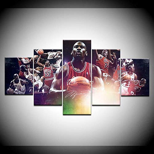 Leinwanddrucke 5 Stück Kunstdruck Wandbild Jordan Basketball Sport Mehrteilig Aufhängen Bilder Für Wohnzimmer Wohnkultur,Hd Gedruckt Rahmen Segeltuch Malerei Leinwanddrucke 5 Stück Kunstdruck Wandbild Jordan Basketball Sport Mehrteilig Aufhängen Bilder Für Wohnzimmer Wohnkultur,Hd Gedruckt Rahmen Segeltuch Malerei von Myrdsio