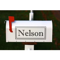 Briefkasten Aufkleber Einzelname Personalisiert Vinyl Schriftzug Und Zahlen Dekor von MyrtleTreeVinyl