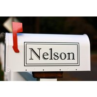 Briefkasten Aufkleber Einzelname Personalisiert Vinyl Schriftzug Und Zahlen Dekor von MyrtleTreeVinyl