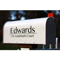 Briefkasten Aufkleber Individueller Name Und Adresse Personalisiert Vinyl Mailbox Lettering Zahlen Dekor von MyrtleTreeVinyl