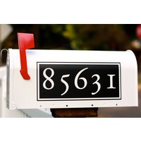 Hausnummern Schild Mailbox Aufkleber Single Custom Classic Numbers Outlined Address Personalisierte Vinyl Schriftzug Und Zahlen Dekor von MyrtleTreeVinyl