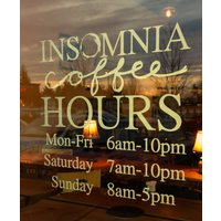 store Front Your Logo Hours Sign Display Decal Boutique Business Schild Mit Ihrem Individuellen 16"x 16" von MyrtleTreeVinyl