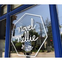 store Front Your Logo Hours Sign Display Decal Boutique Business Schild Mit Ihrem Individuellen 16"x 16" von MyrtleTreeVinyl