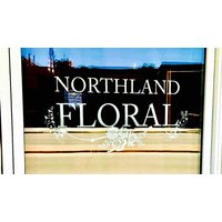 store Front Your Logo Hours Sign Display Decal Boutique Business Schild Mit Ihrem Individuellen 50"x 12" von MyrtleTreeVinyl