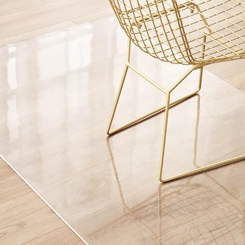 1mm PVC Stuhlmatte Bodenschutzmatte Transparent Bürostuhl Unterlage 90x120 100x120 120x140cm Unterlage Schreibtischstuhl Kratzfest Stuhlmatte Für Hartböden Fulbodenschutz Möbel Wasserdicht (Color : 1 von Myrtyracle