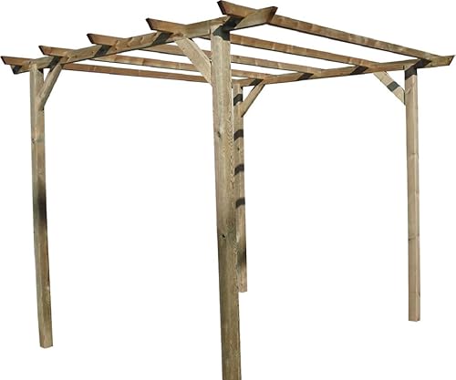VWPEYY Pergola aus Holz, 3 x 3 m, H. 2,5 05-25ECO von VWPEYY