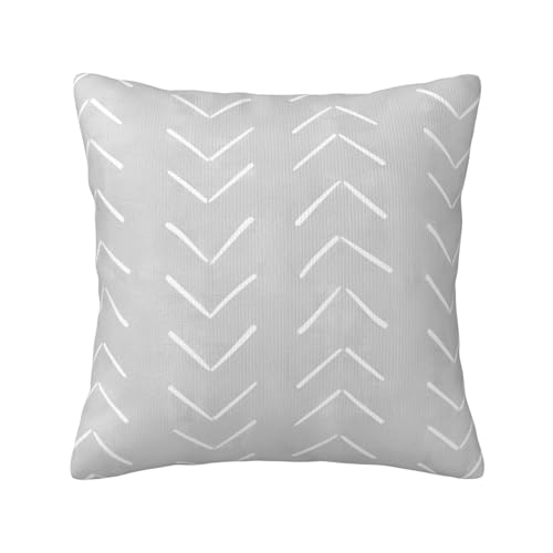 Myshe Quadratischer Boho-Kissenbezug, große Pfeile in Grau, dekorative Kissenbezüge, perfekte Dekoration, Geschenk für Sofa, Schlafzimmer, Heimdekoration, 45,7 x 45,7 cm Myshe Quadratischer Boho-Kissenbezug, große Pfeile in Grau, dekorative Kissenbezüge, perfekte Dekoration, Geschenk für Sofa, Schlafzimmer, Heimdekoration, 45,7 x 45,7 cm von Myshe