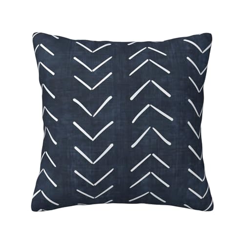 Myshe Quadratischer Boho-Kissenbezug, große Pfeile in Marineblau, dekorative Dekoration, Geschenk für Sofa, Schlafzimmer, Heimdekoration, 45,7 x 45,7 cm Myshe Quadratischer Boho-Kissenbezug, große Pfeile in Marineblau, dekorative Dekoration, Geschenk für Sofa, Schlafzimmer, Heimdekoration, 45,7 x 45,7 cm von Myshe