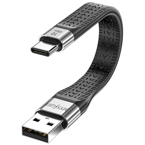 Mysight Short USB Cable [14 cm], USB A to USB C Short Cable, 10Gbps Data Transfer, 3.0 QC Fast Charging, Compatible with Samsung Galaxy S25 S24 iPhone 16 Pro/16ProMax/16/16Plus MacBook Air/Pro von Mysight