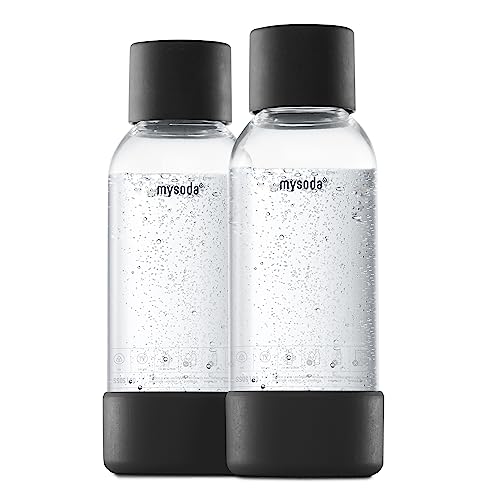 Mysoda Quick-Connect Wiederverwendbare Wasserflaschen, 2 x 0,5 l, BPA-frei, Kunststoff, Schwarz, 2 Stück Mysoda Quick-Connect Wiederverwendbare Wasserflaschen, 2 x 0,5 l, BPA-frei, Kunststoff, Schwarz, 2 Stück von Mysoda