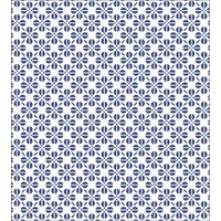 MySpotti Fensterfolie "Look Grafik Blumenmuster blau", halbtransparent, glattstatisch haftend, 90 x 100 cm, statisch haftend von Myspotti