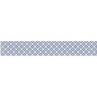 MySpotti Fensterfolie "Look Grafik Blumenmuster blau", halbtransparent, glattstatisch haftend von Myspotti