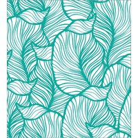 MySpotti Fensterfolie "Look Leaves turquoise", halbtransparent, glattstatisch haftend, 90 x 100 cm, statisch haftend von Myspotti