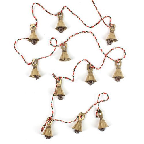 Dekorative Lichterkette mit 11, aus Metall, im indischen Stil, Fairtrade, h盲ngender Glocke-Fair Trade-kostenloser von Mystery Mountain