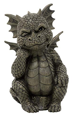 Gartendrache Der Denker klein - Glücksdrache Garten Figur Drache Deko Gartendrache Der Denker klein - Glücksdrache Garten Figur Drache Deko von MystiCalls by Mayer Chess