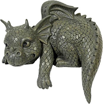 Gartendrache Kantenhocker links Drache Figur Gargoyle von MystiCalls by Mayer Chess