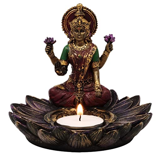 Lakshmi mit Teelicht oder als Räucherstäbchenhalter - Gottheit, Buddha, Indien von MystiCalls by Mayer Chess