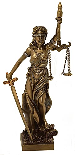 MystiCalls by Mayer Chess Dekofigur bronziert - Modell Justitia 20 cm - Bronzefigur Figur Deko Wohndeko Statue von MystiCalls by Mayer Chess