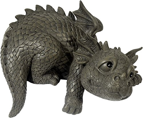 MystiCalls by Mayer Chess Gartendrache Kantenhocker schaut nach rechts! Garten! Figur! Drache! von MystiCalls by Mayer Chess