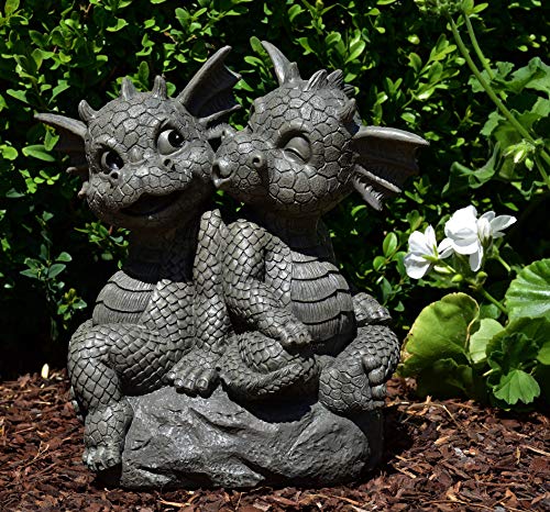 MystiCalls by Mayer Chess Gartendrachenpaar sitzt auf Fels- Garten, Figur, Drache, Love von Fcalvy
