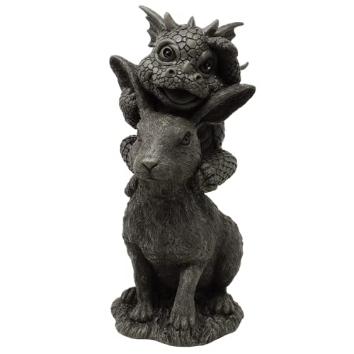 MystiCalls by Mayer Chess Gartenfigur Gartendrache - Modell Bunny - Fantasy Figur Deko Drache süß von MystiCalls by Mayer Chess