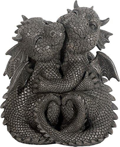 Süsser Gartendrache verliebt Drache Figur Gartenfigur 25 cm von MAYER CHESS