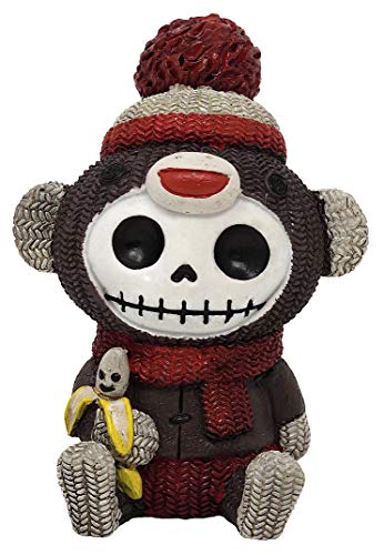 Mysticalls Furrybones Sock Monkey - Dekofigur Totenkopf Gothic Fantasy von Mysticalls