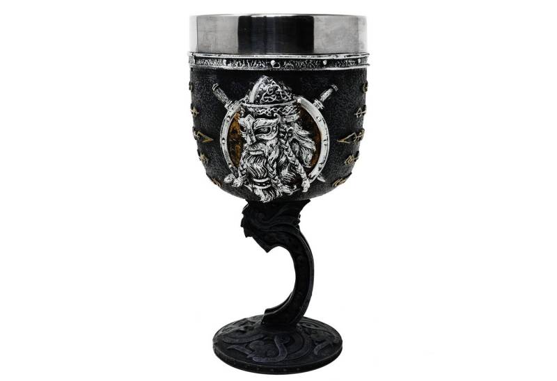 MystiCalls Becher XL Wikingerkelch 0,25l Fassungsvolumen schwarz Kelch Wikinger, Polyresin, Herausnehmbarer Metalleinsatz MystiCalls Becher XL Wikingerkelch 0,25l Fassungsvolumen schwarz Kelch Wikinger, Polyresin, Herausnehmbarer Metalleinsatz von MystiCalls