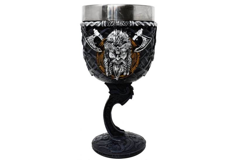 MystiCalls Becher XL Wikingerkelch schwarz mit Wikinger 0,25 l Fassungsvolumen, Polyresin, Herausnehmbarer Metalleinsatz MystiCalls Becher XL Wikingerkelch schwarz mit Wikinger 0,25 l Fassungsvolumen, Polyresin, Herausnehmbarer Metalleinsatz von MystiCalls