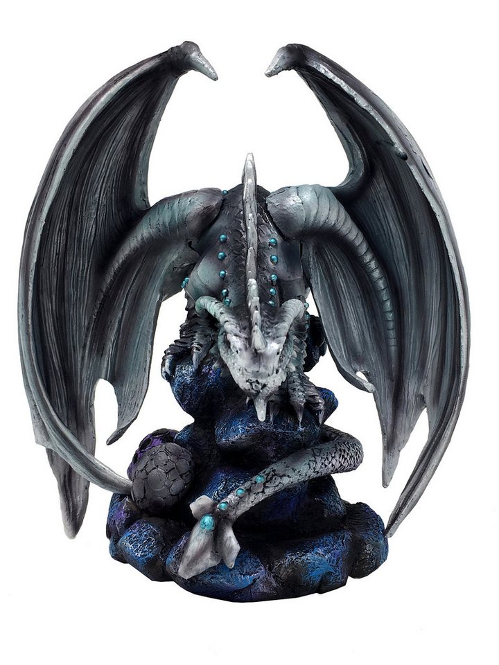 MystiCalls Dekofigur Dekofigur Rock Dragon by Anne Stokes Drache Designer Fantasy (1 St), Herausnehmbare Flügel von MystiCalls