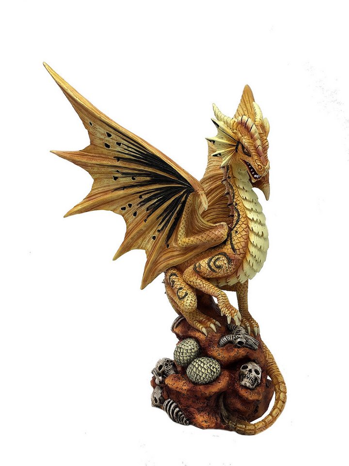 MystiCalls Dekofigur Desert Dragon by Anne Stokes Wüstendrache Drache Fantasy Designer Deko (1 St), Herausnehmbare Flügel von MystiCalls