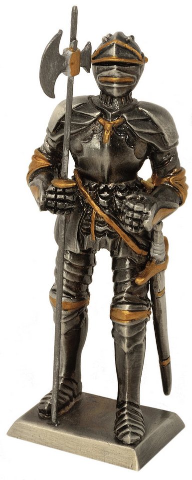 MystiCalls Dekofigur Zinnritter mit Hellebarde - Ritter Ritterfigur Zinn Zinnfigur (1 St), Aus Zinn gegossen von MystiCalls