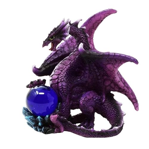 MystiCalls Drache lila mit Kugel - Drache Fantasys Gothic Kugel Figur MystiCalls Drache lila mit Kugel - Drache Fantasys Gothic Kugel Figur von MystiCalls