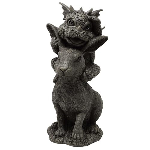 MystiCalls Gartendrache Bunny - Garten Drache Figur Deko von MystiCalls
